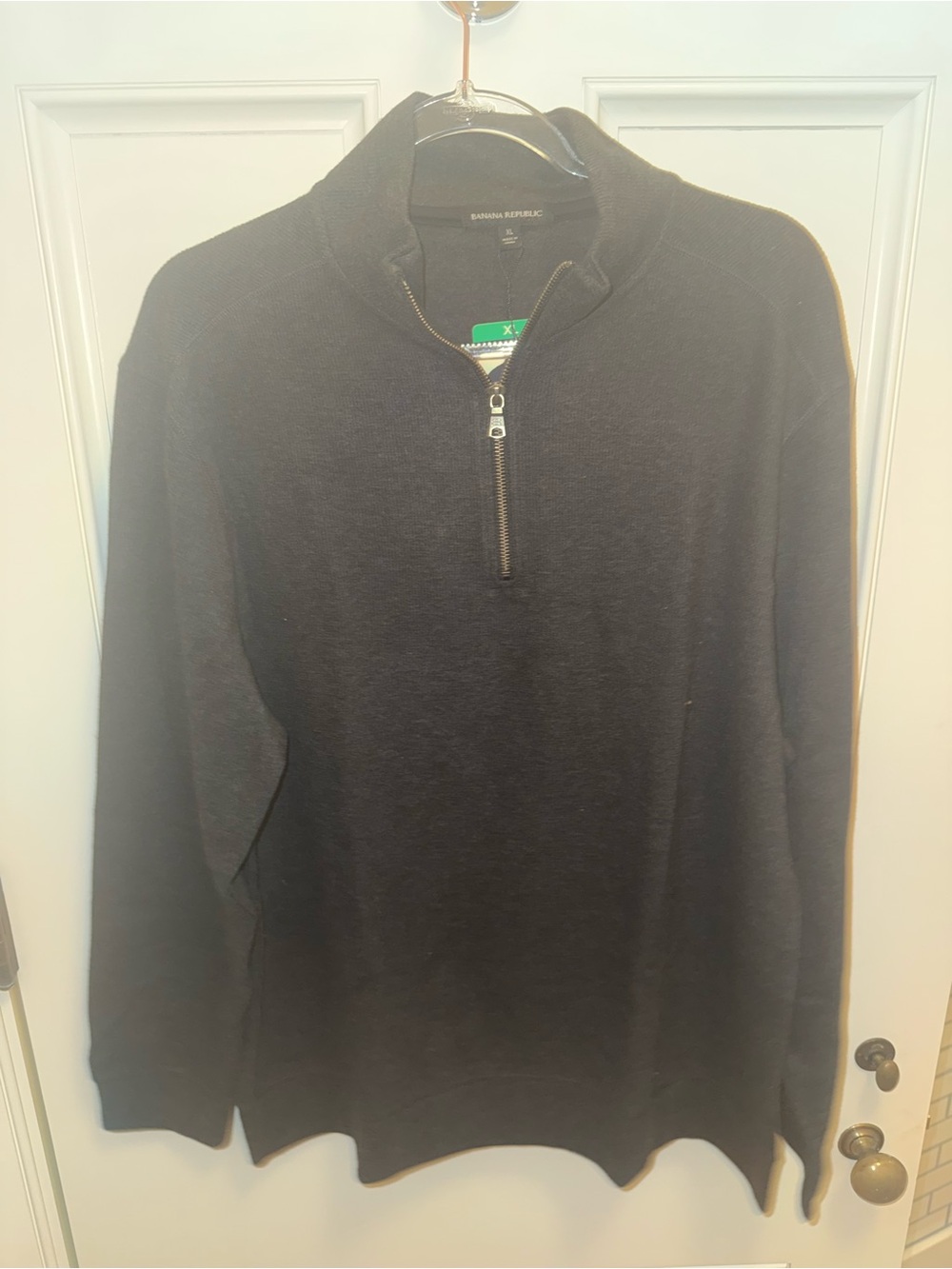 Banana Republic Men's Black Half-Zip Sweater Pullover